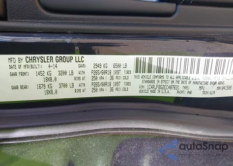 2014 Jeep Grand Cherokee Limited from USA, damaged, VIN 1C4RJFBG2EC487631